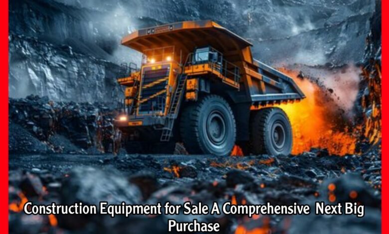 Construction Equipment for Sale A Comprehensive  Next Big Purchase